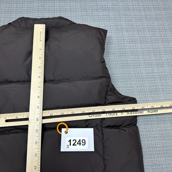 J Crew Women Puffer Vest Medium Down Fill Full Zip Button Up Casual Hike Quilted - Picture 7 of 9